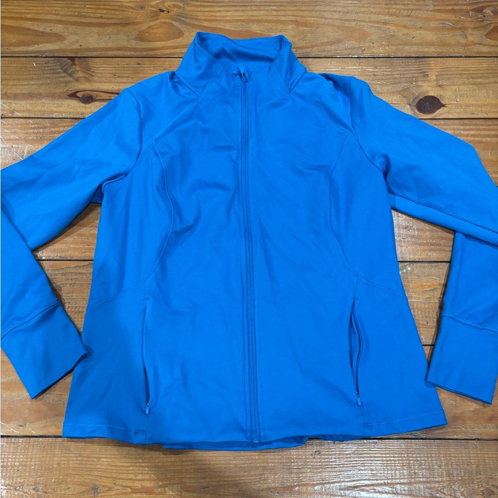 (608) +BLUE ATHLETIC JACKET